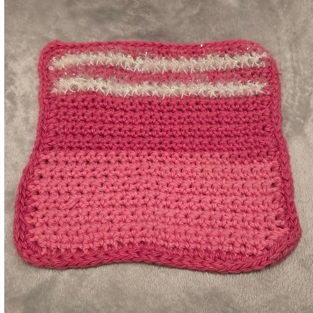 Handmade Crochet Washcloths Lot of‎ 20 Cotton Dishcloths Multi Color